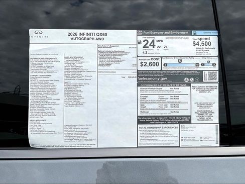 Certified 2026 INFINITI QX60 Autograph w/ Dark Cargo Package AWD/4WD image 20