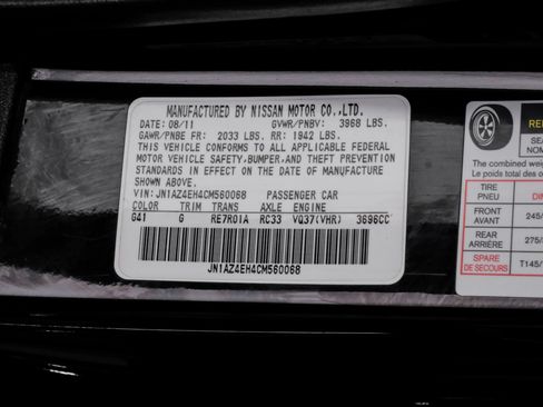 Used 2012 Nissan 370Z Touring w/ Sport Pkg RWD image 64