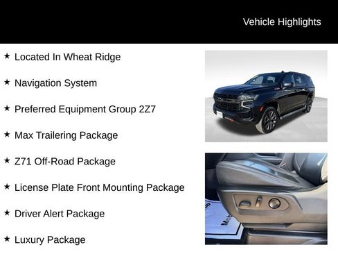 Used 2022 Chevrolet Tahoe Z71 w/ Z71 Off-Road Package AWD/4WD image 7