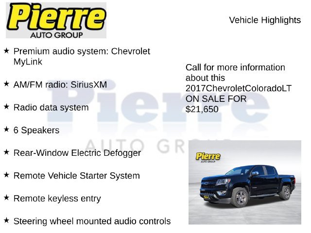 Used 2017 Chevrolet Colorado LT w/ LT Convenience Package AWD/4WD image 14