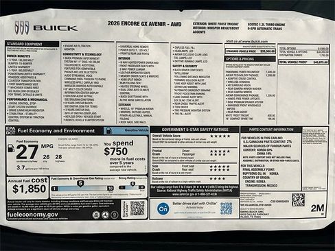 New 2026 Buick Encore GX Avenir w/ Avenir Technology Package image 21