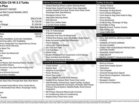 New 2026 MAZDA CX-90 3.3 Turbo w/ Premium Plus Pkg image 38