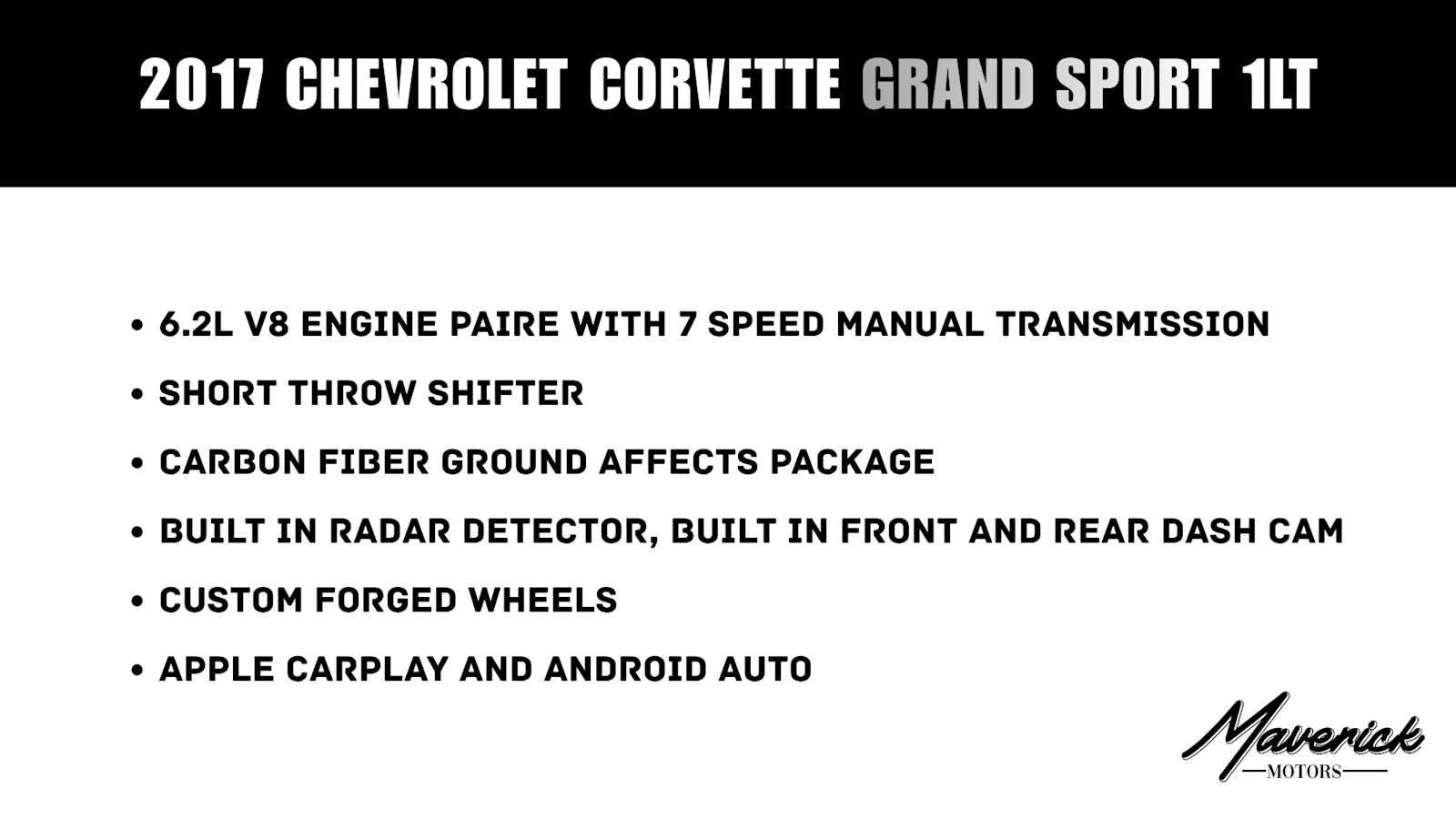 Used 2017 Chevrolet Corvette Grand Sport RWD image 2