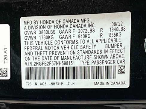 Used 2022 Honda Civic Sport image 29