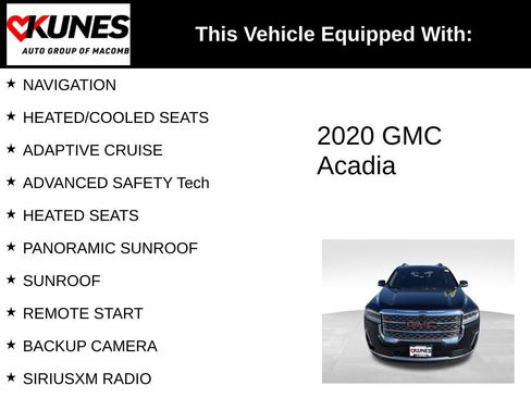 Used 2020 GMC Acadia Denali w/ Trailering Package image 3