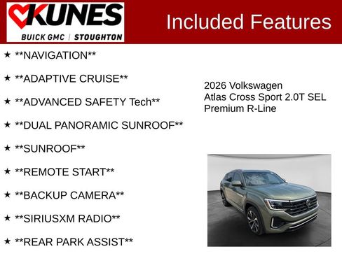 Used 2026 Volkswagen Atlas Cross Sport SEL Premium R-Line AWD/4WD image 2