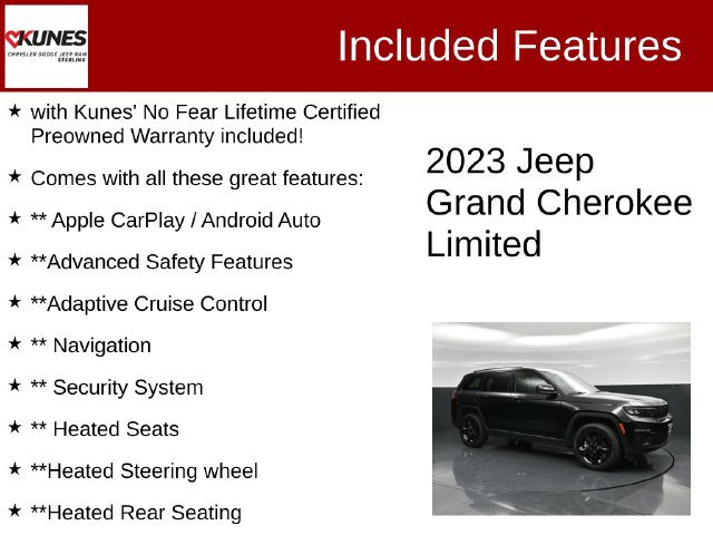 Used 2023 Jeep Grand Cherokee Limited w/ Black Appearance Package AWD/4WD image 2