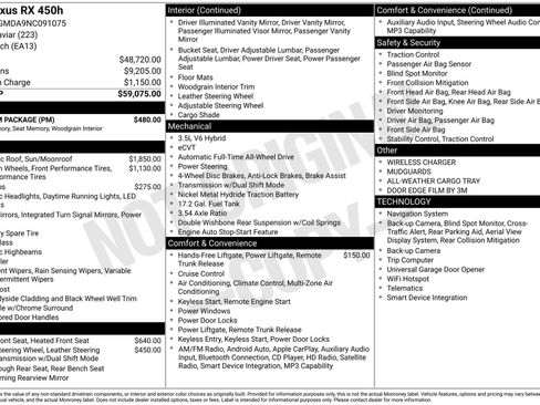 Used 2022 Lexus RX 450h AWD w/ Premium Package image 40