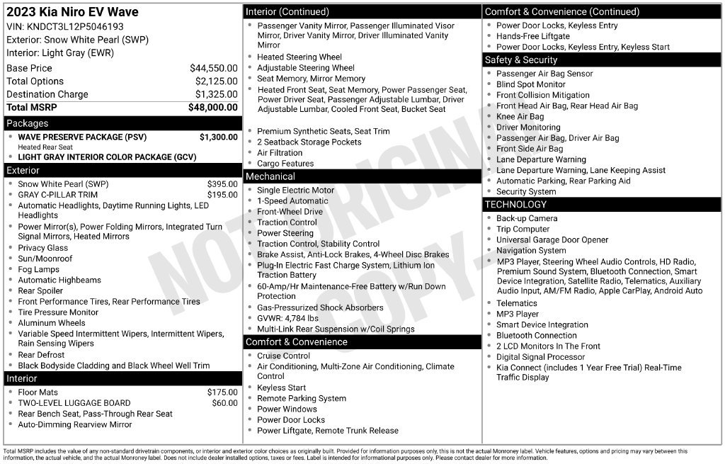 Used 2023 Kia Niro Wave w/ Wave Preserve Package FWD image 15