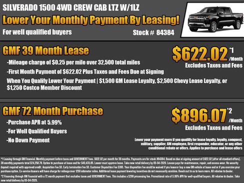 New 2026 Chevrolet Silverado 1500 LTZ w/ LTZ Premium Package AWD/4WD image 2