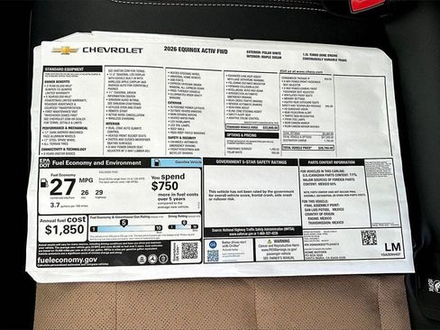 New 2026 Chevrolet Equinox ACTIV w/ Convenience Package III image 14