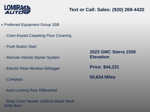 Used 2023 GMC Sierra 1500 Elevation w/ X31 Off-Road Package AWD/4WD image 7