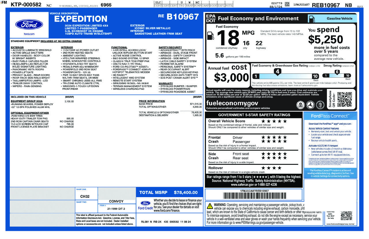Used 2024 Ford Expedition Limited AWD/4WD image 5