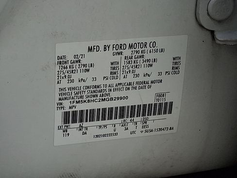 Used 2021 Ford Explorer Platinum w/ Equipment Group 601A AWD/4WD image 29