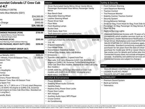 Used 2018 Chevrolet Colorado LT w/ LT Convenience Package image 38