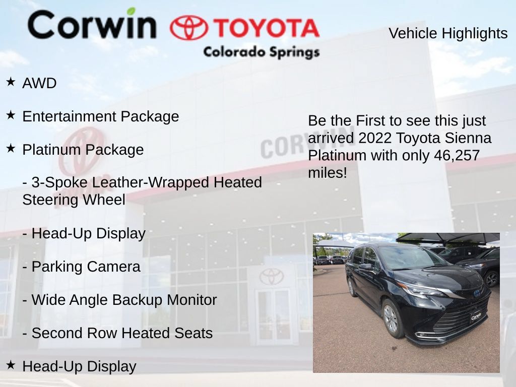 Used 2022 Toyota Sienna Platinum AWD/4WD image 4