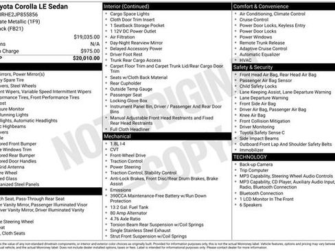 Used 2018 Toyota Corolla LE image 9