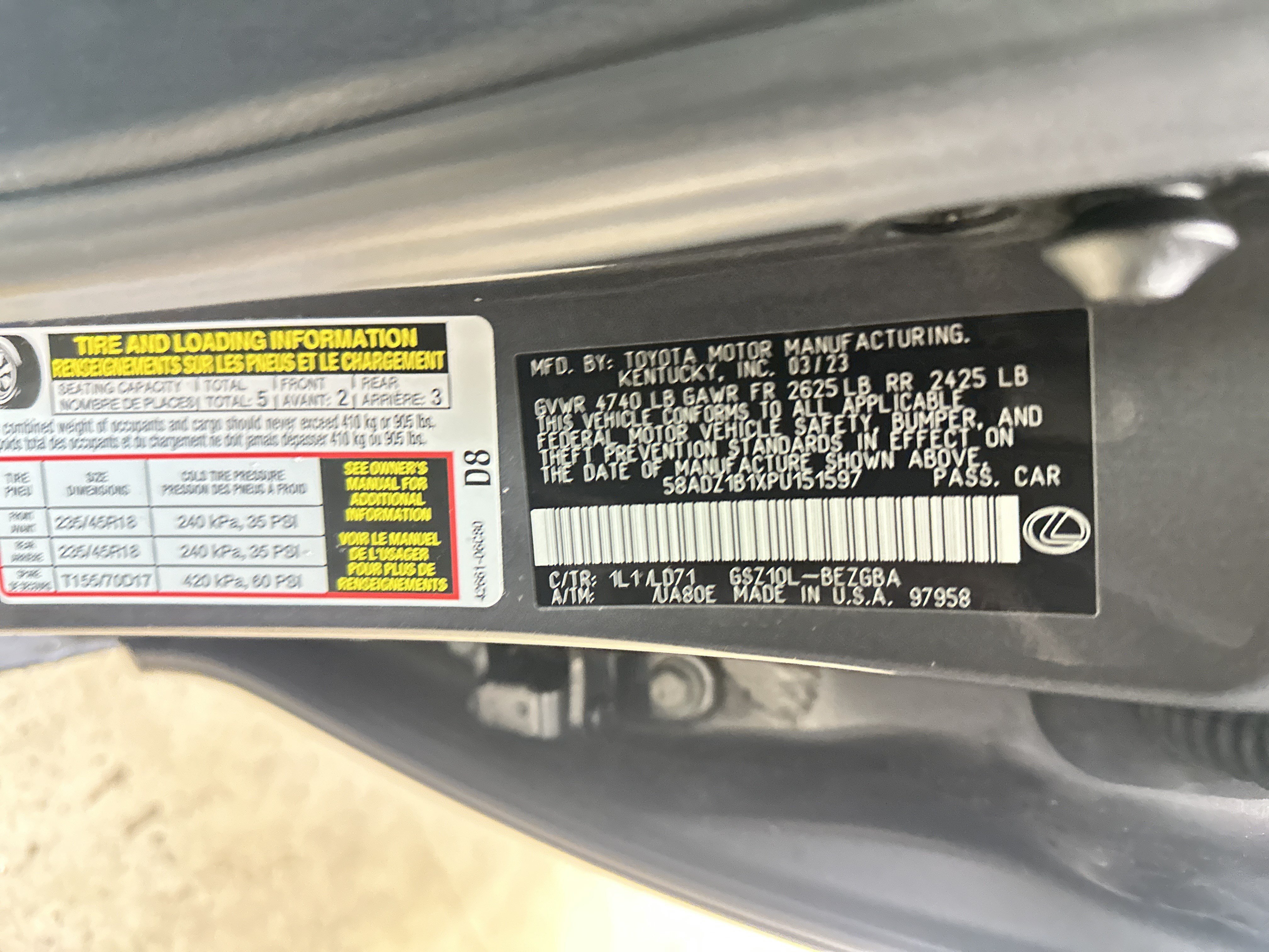 Certified 2023 Lexus ES 350 w/ Premium Package FWD image 35