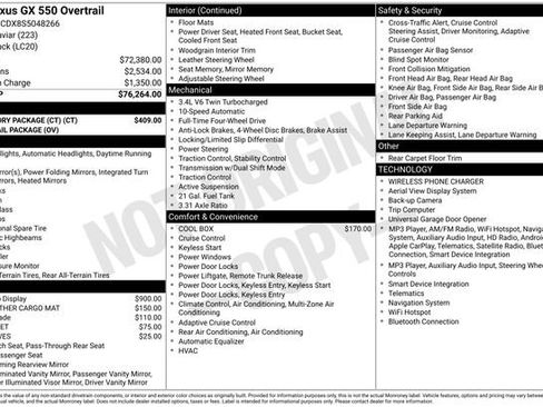 Used 2025 Lexus GX 550 w/ Accessory Package (CT) AWD/4WD image 19