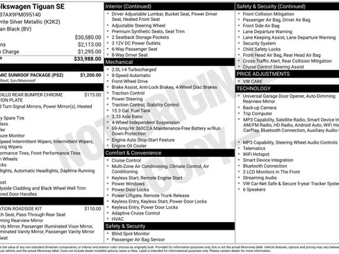 Used 2023 Volkswagen Tiguan SE w/ Panoramic Sunroof Package FWD image 1