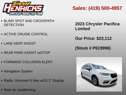 Used 2023 Chrysler Pacifica Limited FWD image 13