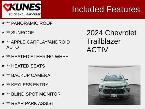 Used 2024 Chevrolet TrailBlazer ACTIV w/ Convenience Package FWD image 2