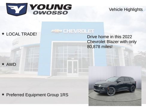 Used 2022 Chevrolet Blazer RS w/ LPO, Floor Liner Package image 8