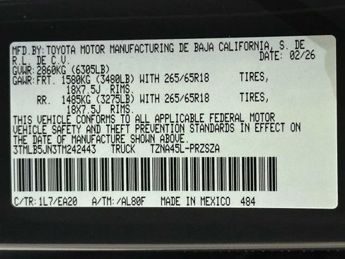 New 2026 Toyota Tacoma TRD Off-Road image 32