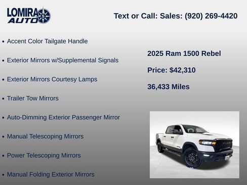 Used 2025 RAM 1500 Rebel AWD/4WD image 39