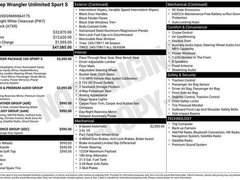 Used 2021 Jeep Wrangler Unlimited Sport image 14