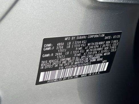 Certified 2025 Subaru Outback Premium w/ Popular Package #1A image 34