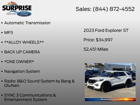 Used 2023 Ford Explorer ST w/ Equipment Group 401A AWD/4WD image 32