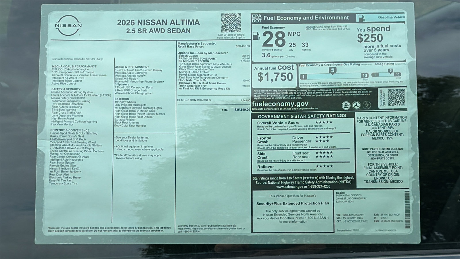 New 2026 Nissan Altima 2.5 SR AWD/4WD image 12