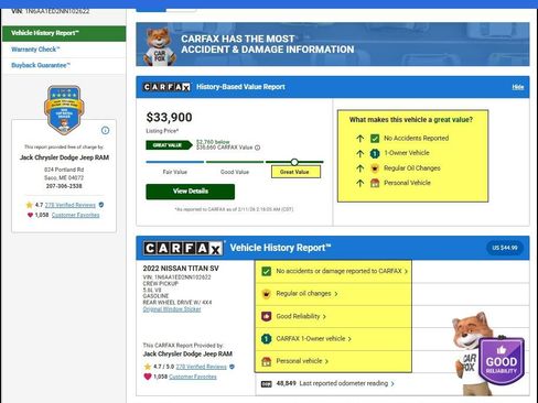 Used 2022 Nissan Titan SV w/ SV Convenience Package image 11
