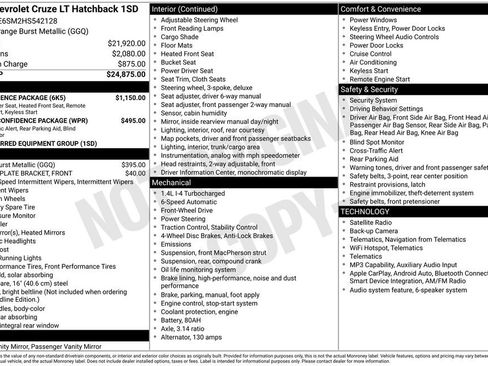 Used 2017 Chevrolet Cruze LT w/ Convenience Package FWD image 3
