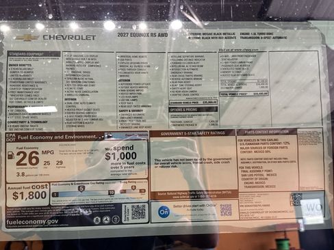 New 2027 Chevrolet Equinox RS w/ Convenience Package III AWD/4WD image 40