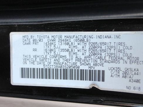 Used 2003 Toyota Sequoia Limited image 15