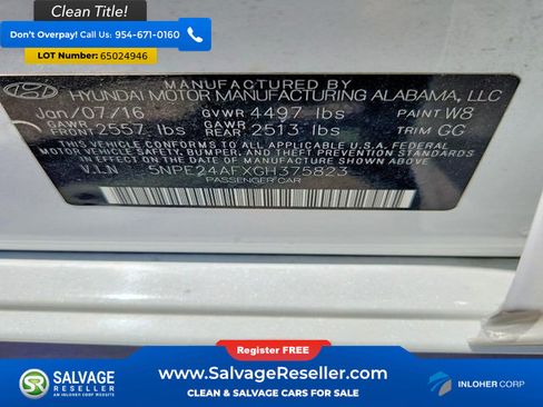 Used 2016 Hyundai Sonata SE FWD image 16