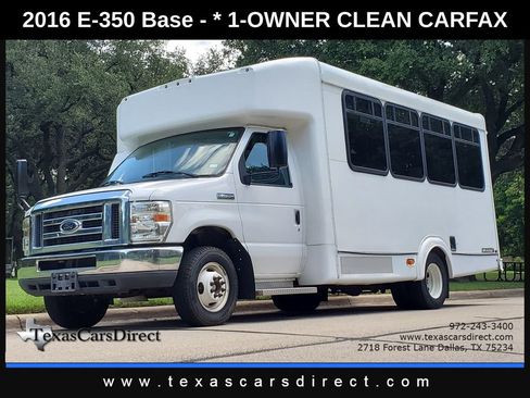 Used 2016 Ford E-350 and Econoline 350 Super Duty w/ Shuttle Bus Prep Package RWD image 1