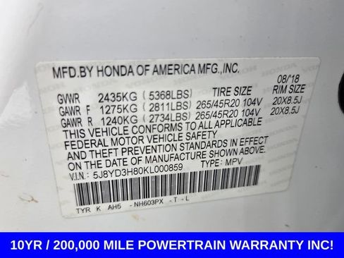 Used 2019 Acura MDX FWD w/ Advance Package image 20