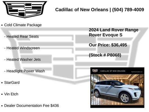 Used 2024 Land Rover Range Rover Evoque S AWD/4WD image 7