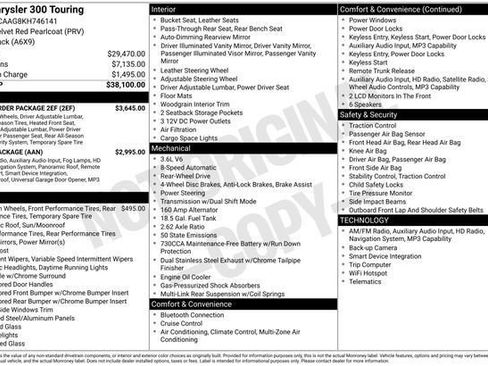 Used 2019 Chrysler 300 Touring w/ Quick Order Package 2EF RWD image 50
