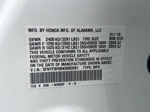 Used 2019 Honda Passport Touring image 27