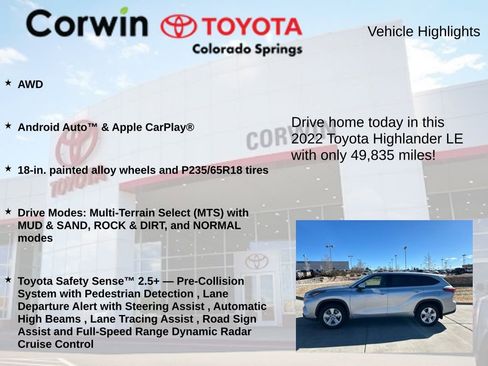 Used 2022 Toyota Highlander LE image 6