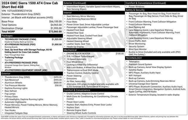Used 2024 GMC Sierra 1500 AT4 w/ Technology Package AWD/4WD image 36