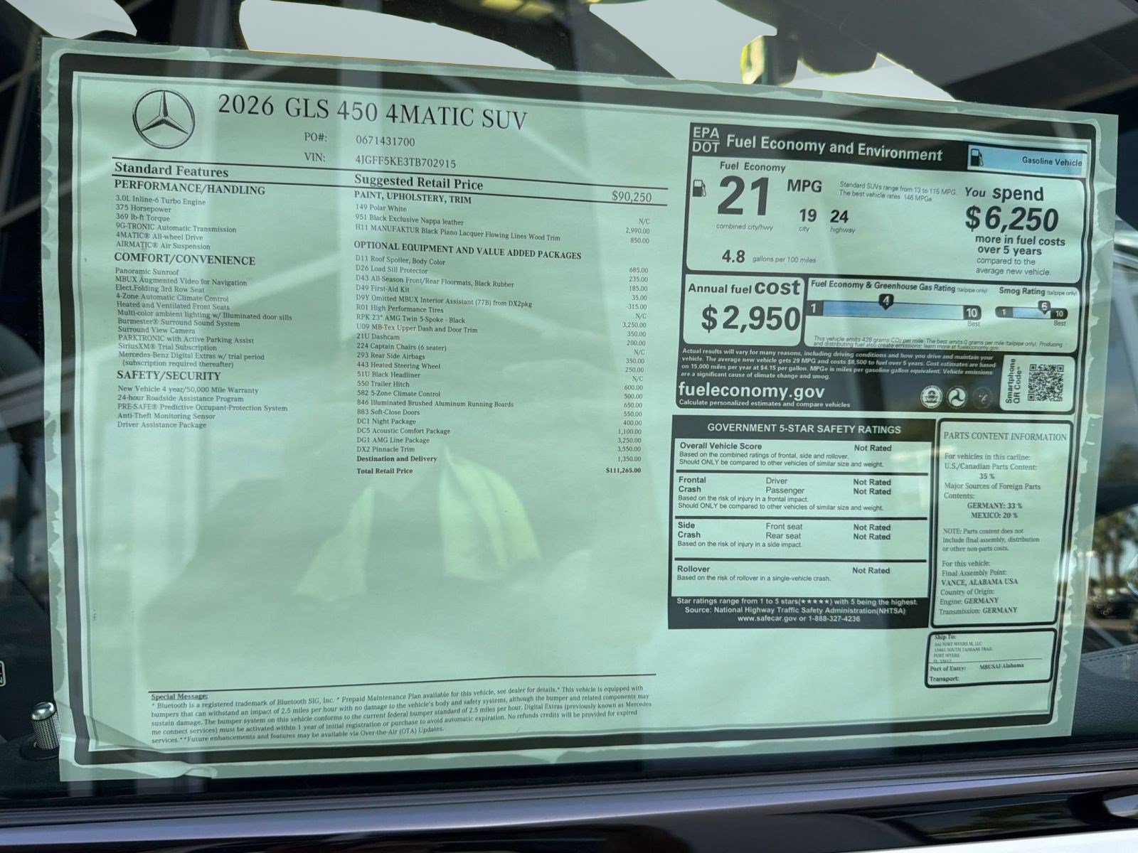 New 2026 Mercedes-Benz GLS 450 4MATIC image 38