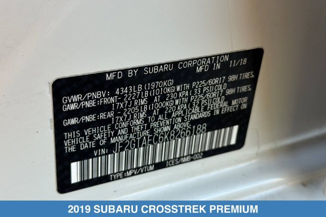 Used 2019 Subaru Crosstrek 2.0i Premium AWD/4WD image 29