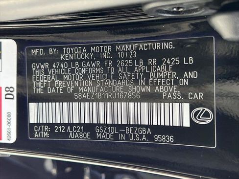 Certified 2024 Lexus ES 350 w/ Technology Package FWD image 30