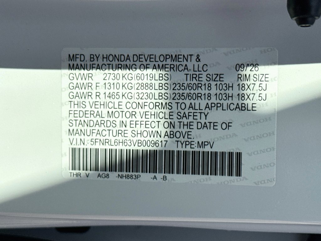 New 2027 Honda Odyssey EX-L image 37