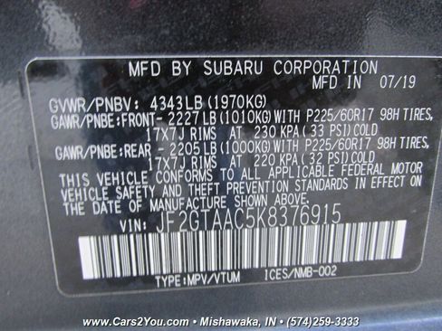Used 2019 Subaru Crosstrek 2.0i AWD/4WD image 30